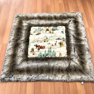 Pierre Frey Paris FAUX FUR Cotton Acetate 52x53.5 Gray MINT HRJ